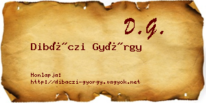 Dibáczi György névjegykártya